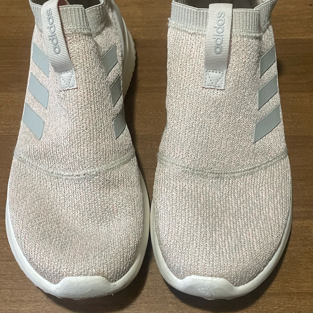 Adidas Pink Athletic Shoes Slip-On Knit